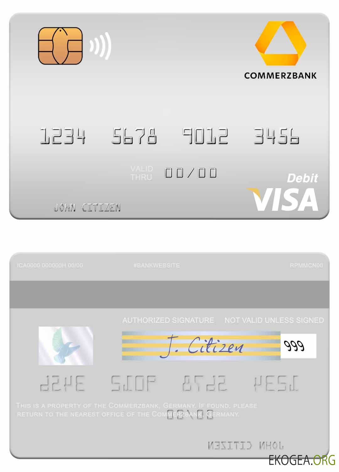 Carte de débit visa Allemagne Commerz Bank